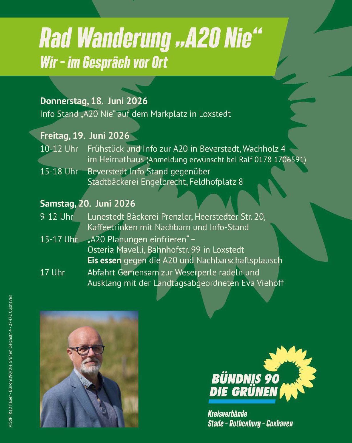 Am 19. Juni kommt Ralf auf seiner Radtour durch Beverstedt - seid ihr dabei?